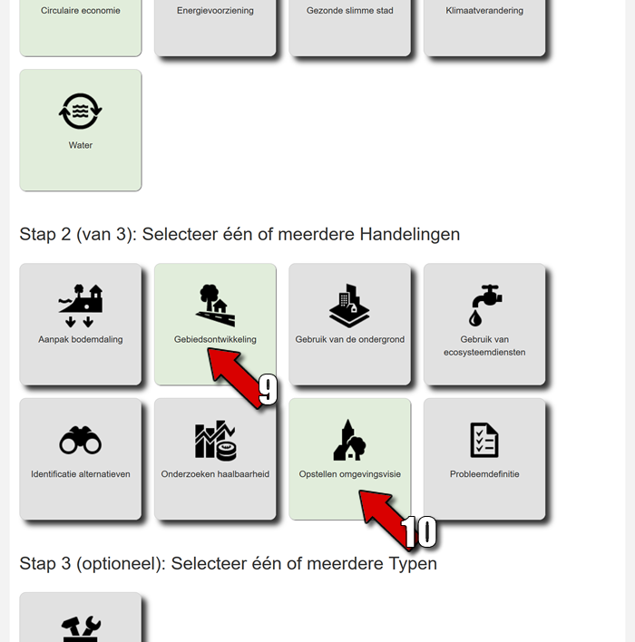 Schermafdruk: routeplanner - handeling